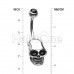 Skull Head Belly Button Ring