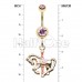 Golden Carousel Merry-go-Round Horse Belly Button Ring