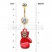 Fight For What You Love Boxing Glove Belly Button Ring
