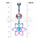 Atomic Atom Dark Matter Symbol Gem Belly Button Ring