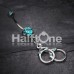 Handcuff Sparkle Belly Button Ring
