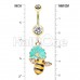 In Bloom Bumble Bee Gem Belly Button Ring