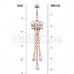 Rose Gold Crop Circles Dangling Belly Button Ring