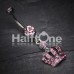 Dazzling Royal Crown Belly Button Ring