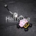 Pirate Crossbones Cupcake Belly Button Ring