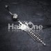 Princess Crown Jeweled Belly Button Ring
