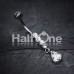 Sparkly Gem Droplet Belly Button Ring