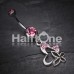 Sweet Butterfly Heart Belly Button Ring