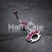 Sparkling Brass Knuckle Belly Button Ring