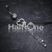 Sweet Pearl Heart and Flower Belly Button Ring