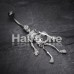 Skeleton Dance Belly Button Ring