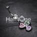 Triple Heart Statement Belly Button Ring