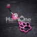 Paw Print Belly Button Ring
