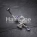 Dainty Mesh Bow Gem Sparkle Belly Button Ring
