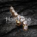 Golden Journey Sparkle Reverse Belly Button Ring