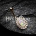 Golden Opal Elegance Belly Button Ring