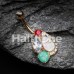 Golden Sparkle Opal Medley Belly Button Ring
