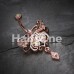 Rose Gold Butterfly Glorieux Belly Button Ring