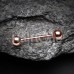 Rose Gold Plated Basic Steel Nipple Barbell