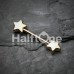 Golden Star Nipple Barbell Ring