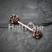 Rose Gold Vintage Rose Flower Nipple Barbell Ring
