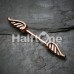 Rose Gold Angel Wing Nipple Barbell Ring