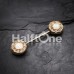 Golden Opal Elegance Nipple Barbell Ring