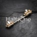 Golden Tiara Crown Sparkle Nipple Barbell Ring