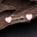 Rose Gold True Love Enamel Heart Inlay Nipple Barbell Ring