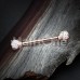 Rose Gold Sprinkle Dot Multi Gem Prong Set Nipple Barbell Ring
