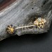 Golden Queen Bee Nipple Barbell Ring