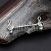 Treble Clef Music Note Nipple Barbell Ring