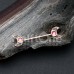 Rose Gold Treasure Celtic Moon Nipple Barbell Ring
