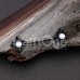 Black Illuminating Opal Sun Nipple Barbell Ring