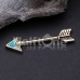 Golden Follow Your Own Arrow Nipple Barbell Ring