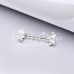 Tile Baguette Gem Nipple Barbell Ring