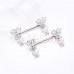 Double Butterfly Dangle Nipple Barbell Ring
