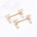Golden Double Butterfly Dangle Nipple Barbell Ring