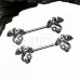 Black Balerion Jeweled Eye Dragon Nipple Barbell Ring