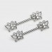 Butterfly Silhouette Gem Nipple Barbell Ring