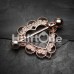 Rose Gold Heart Filigree Nipple Shield Ring