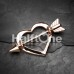 Rose Gold Cupid's Heart Nipple Shield Ring