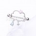 Only Happy when it Rains Gem Drop Dangle Nipple Shield Ring