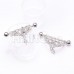 Royalty Princess Gem Drop Dangle Nipple Barbell Shield Ring