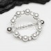 Round CZ Pearl Bling Nipple Shield Ring