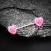 Valentine's Candy Heart Kiss Me Nipple Barbell Ring