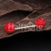 Golden Acrylic Rose Nipple Barbell Ring