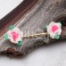 Pastel Roses Flower Nipple Barbell Ring