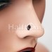 Black Skeleton Hand Nose Stud Ring