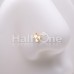 Golden Triple Star Steel Cut Icon Nose Stud Ring